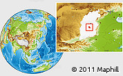 Physical Location Map of Pingyao, highlighted parent region