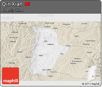 Classic Style 3D Map of Qin Xian