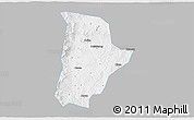 Gray 3D Map of Qin Xian, single color outside