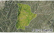 Satellite 3D Map of Qin Xian, semi-desaturated