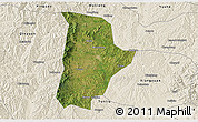 Satellite 3D Map of Qin Xian, shaded relief outside