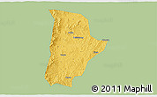 Savanna Style 3D Map of Qin Xian, single color outside
