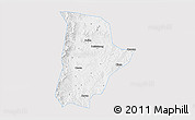 Silver Style 3D Map of Qin Xian, single color outside