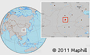 Gray Location Map of Qin Xian