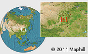 Satellite Location Map of Qin Xian