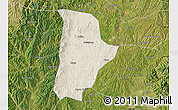 Shaded Relief Map of Qin Xian, satellite outside