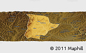 Physical Panoramic Map of Qin Xian, darken