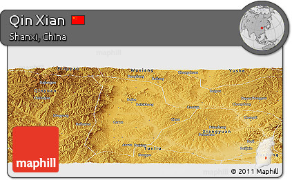 Physical Panoramic Map of Qin Xian