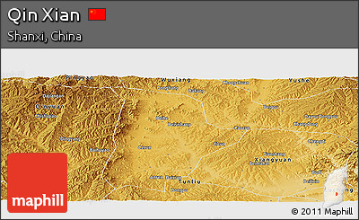 Physical Panoramic Map of Qin Xian