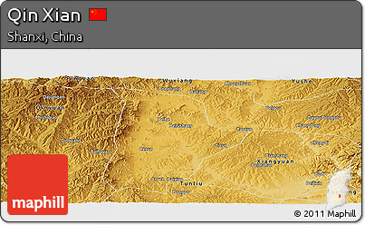 Physical Panoramic Map of Qin Xian