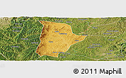 Physical Panoramic Map of Qin Xian, satellite outside