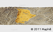 Physical Panoramic Map of Qin Xian, semi-desaturated