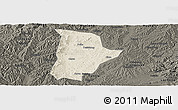 Shaded Relief Panoramic Map of Qin Xian, darken