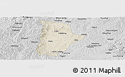 Shaded Relief Panoramic Map of Qin Xian, desaturated
