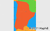 Political Simple Map of Qin Xian