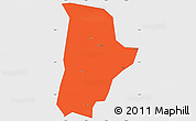 Political Simple Map of Qin Xian, single color outside
