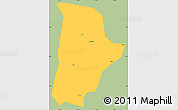 Savanna Style Simple Map of Qin Xian, single color outside
