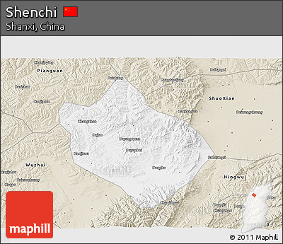 Classic Style 3D Map of Shenchi