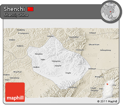 Classic Style 3D Map of Shenchi