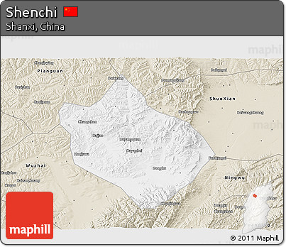 Classic Style 3D Map of Shenchi