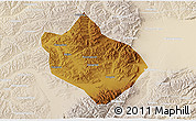 Physical 3D Map of Shenchi, lighten
