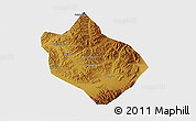 Physical 3D Map of Shenchi, single color outside