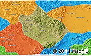 Satellite 3D Map of Shenchi, political outside