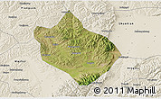 Satellite 3D Map of Shenchi, shaded relief outside