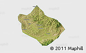 Satellite 3D Map of Shenchi, single color outside