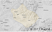 Shaded Relief 3D Map of Shenchi, desaturated