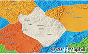 Shaded Relief 3D Map of Shenchi, political outside