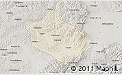 Shaded Relief 3D Map of Shenchi, semi-desaturated
