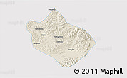 Shaded Relief 3D Map of Shenchi, single color outside