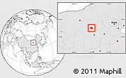 Blank Location Map of Shenchi, highlighted country