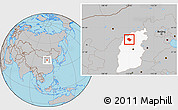 Gray Location Map of Shenchi, highlighted parent region