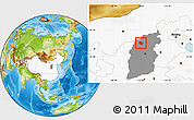 Physical Location Map of Shenchi, highlighted country, highlighted parent region