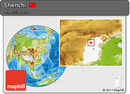 Physical Location Map of Shenchi, highlighted parent region