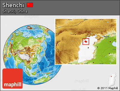 Physical Location Map of Shenchi, highlighted parent region