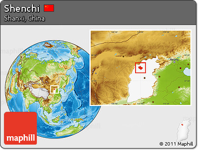 Physical Location Map of Shenchi, highlighted parent region
