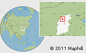 Savanna Style Location Map of Shenchi, highlighted parent region