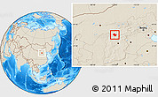Shaded Relief Location Map of Shenchi