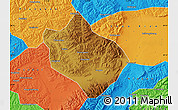 Physical Map of Shenchi, political outside