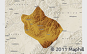 Physical Map of Shenchi, shaded relief outside