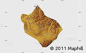 Physical Map of Shenchi, single color outside