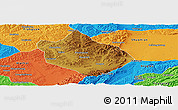 Physical Panoramic Map of Shenchi, political outside