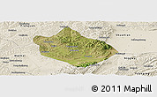 Satellite Panoramic Map of Shenchi, shaded relief outside