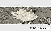 Shaded Relief Panoramic Map of Shenchi, darken