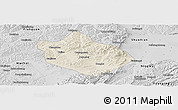 Shaded Relief Panoramic Map of Shenchi, desaturated