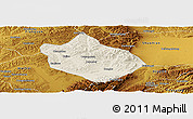 Shaded Relief Panoramic Map of Shenchi, physical outside