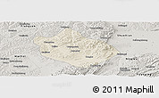 Shaded Relief Panoramic Map of Shenchi, semi-desaturated